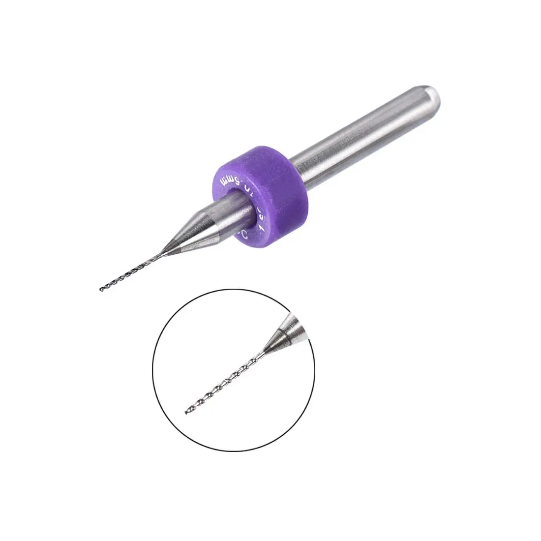 uxcell 0.4mm Tungsten Carbide PCB Drill Bits 3mm (1/8") Shank, 38mm Length | 10 Pcs Set for Electronics & Woodworking - view 4
