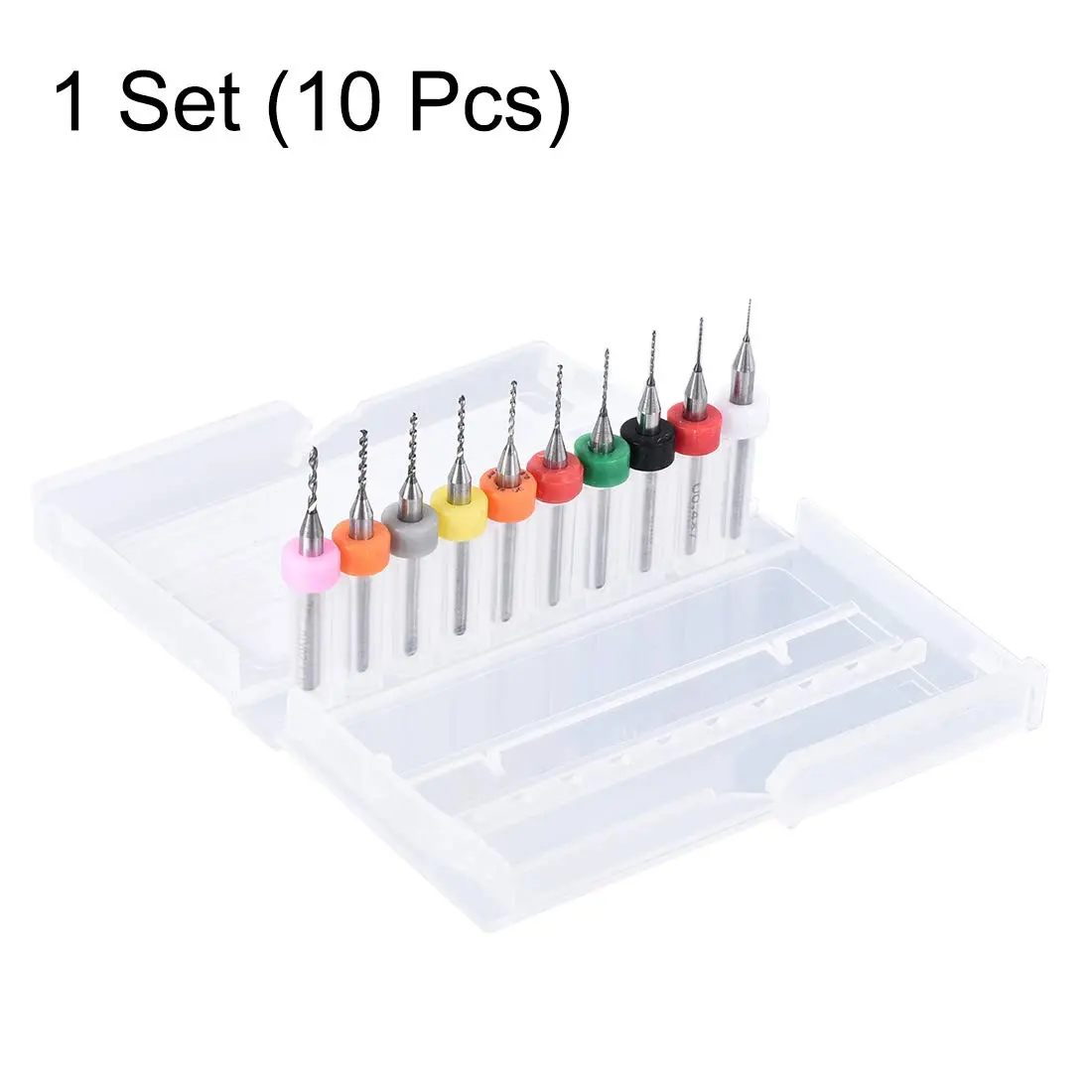 uxcell PCB Drill Bits 0.3mm-1.2mm Tungsten Carbide 3mm Shank Set (10 Pcs) | Precision Micro Drills for Electronics - view 3