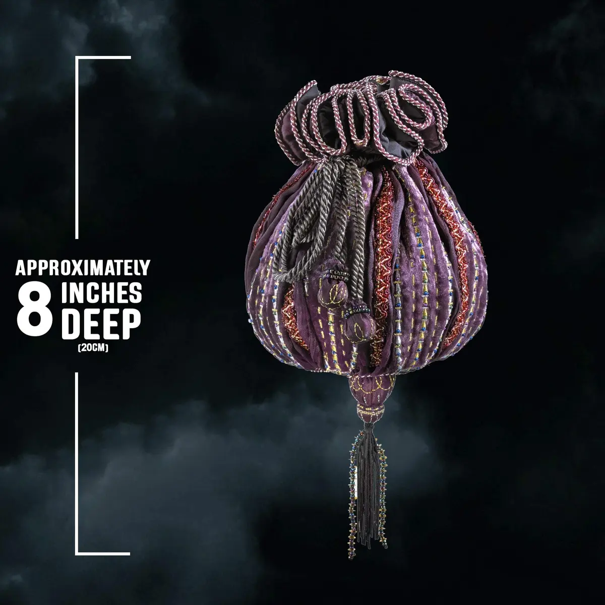 The Noble Collection Hermione Granger Bag Prop Replica Purple/Gold/Silver 21cm (0.69ft) | Officially Authorized Warner Bros. Replica - view 5