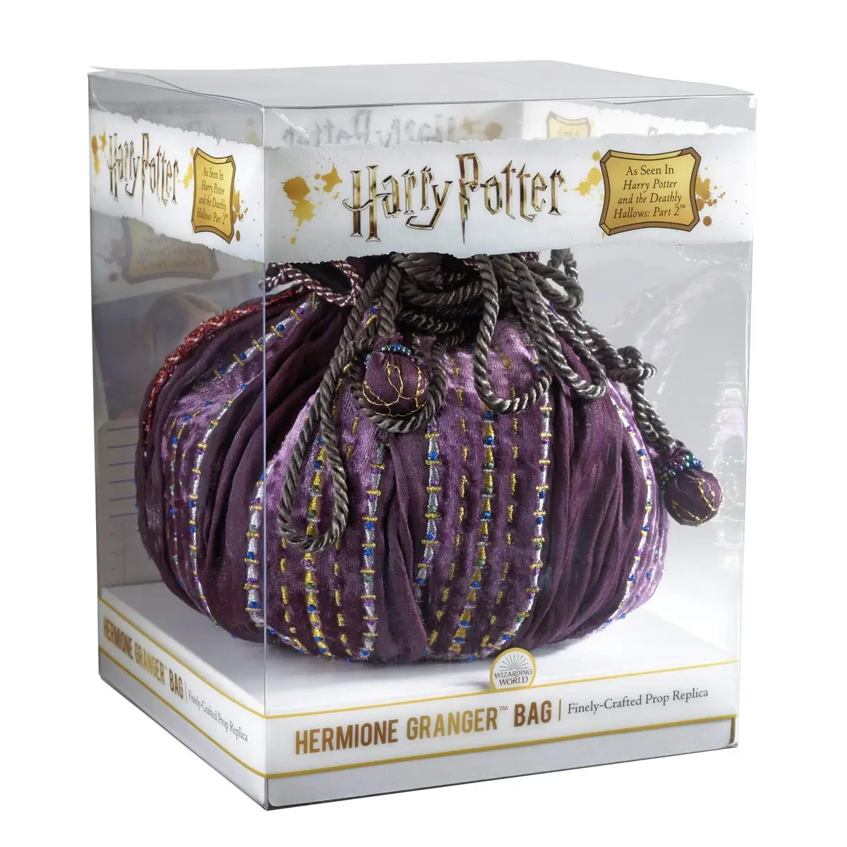 The Noble Collection Hermione Granger Bag Prop Replica Purple/Gold/Silver 21cm (0.69ft) | Officially Authorized Warner Bros. Replica - view 7