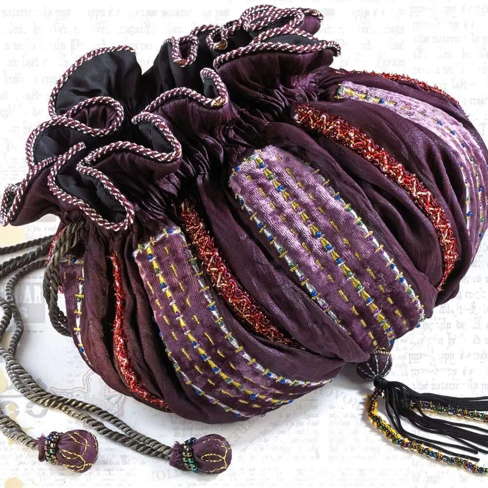 The Noble Collection Hermione Granger Bag Prop Replica Purple/Gold/Silver 21cm (0.69ft) | Officially Authorized Warner Bros. Replica - view 2