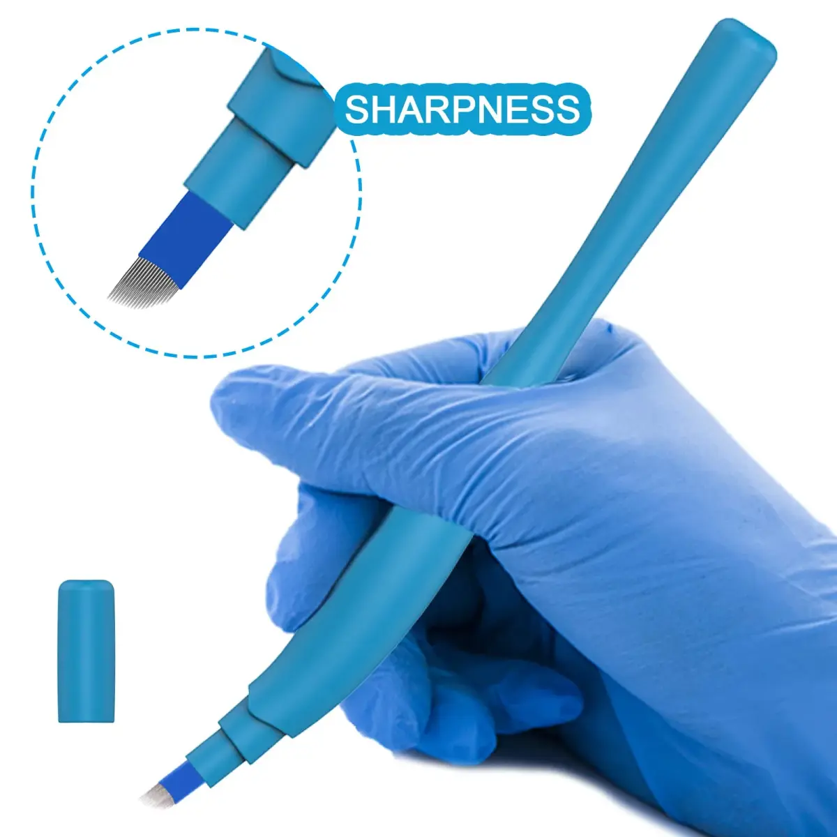 KAIQIKAIXI Disposable Microblading Pen 14F 0.2mm Needle, Pack of 5 | Precision Eyebrow Tattoo Tool for Permanent Makeup - view 5
