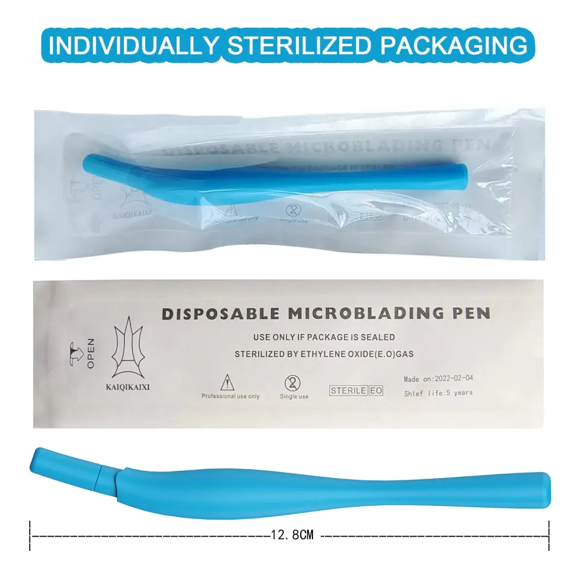 KAIQIKAIXI Disposable Microblading Pen 14F 0.2mm Needle, Pack of 5 | Precision Eyebrow Tattoo Tool for Permanent Makeup - view 3