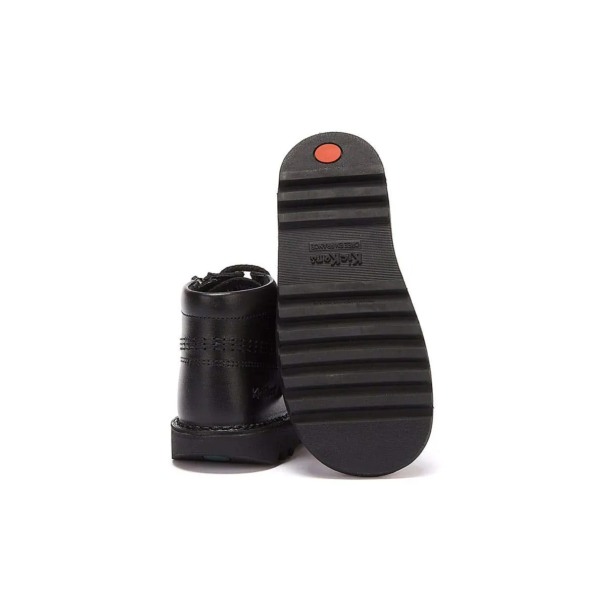 Kickers Kick Hi Zip I Black Leather 9 US Infant | Classic Leather Boot for Little Feet - view 6
