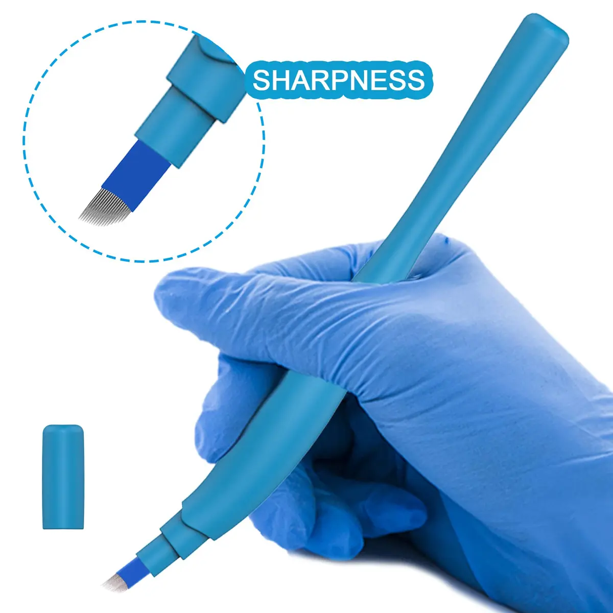 KAIQIKAIXI Disposable Microblading Pen 14F Needles 10-Pack | Manual Eyebrow Tattoo Pen for Permanent Makeup - view 5