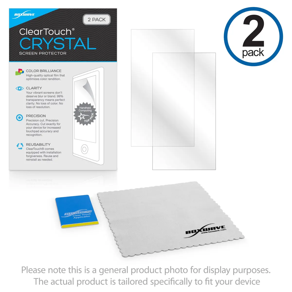 BoxWave Screen Protector for Punkt MP02 | Crystal Clear HD Film, Reusable, 2-Pack - view 8