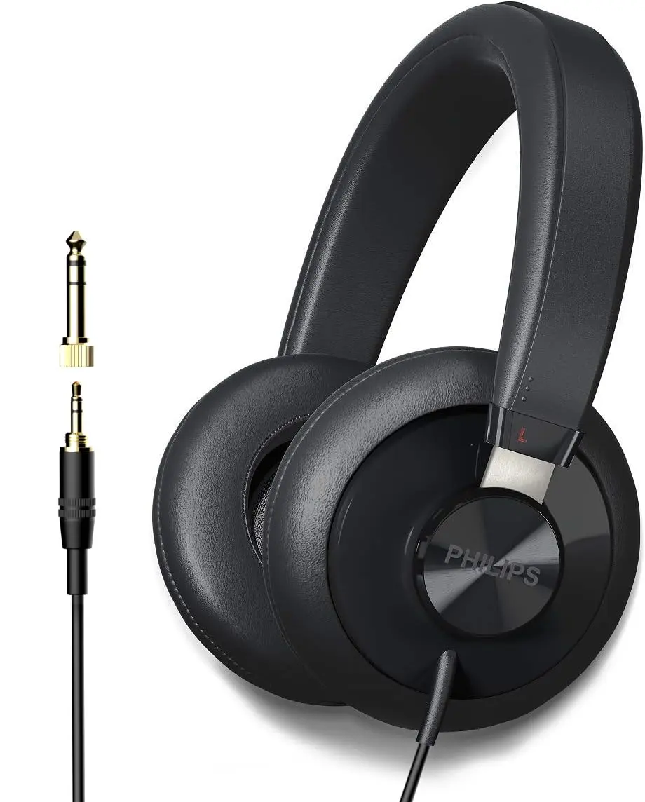 PHILIPS SHP6000 Wired Headphones Over Ear High Resolution Deep Bass | Studio Monitor & Mixing DJ Headset - main product image