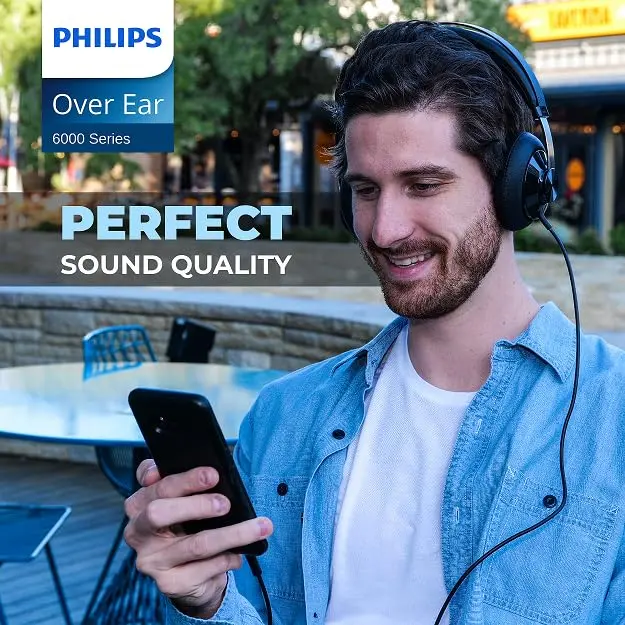 PHILIPS SHP6000 Wired Headphones Over Ear High Resolution Deep Bass | Studio Monitor & Mixing DJ Headset - view 4