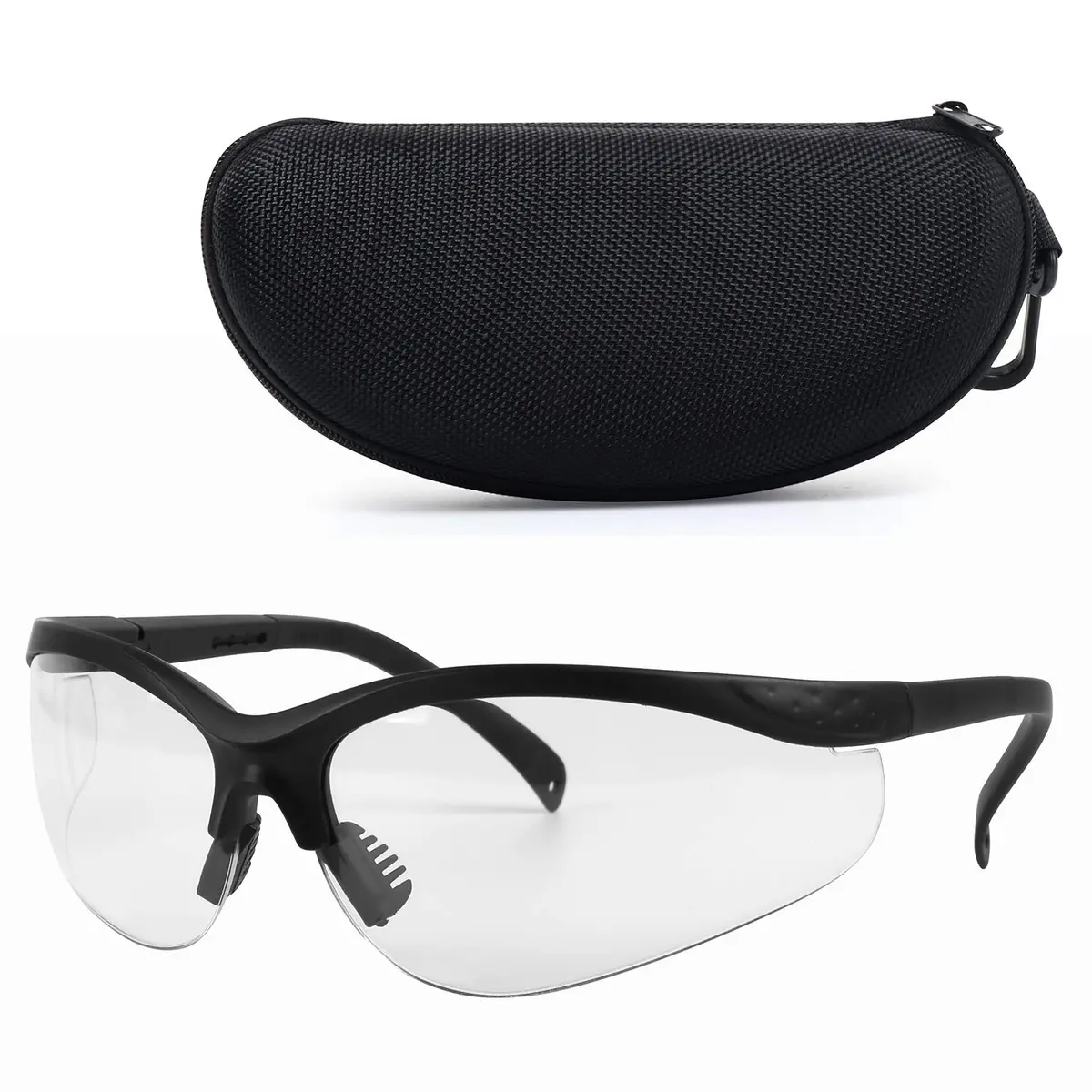 LaneTop Shooting Glasses for Men & Women, Impact-Resistant Polycarbonate, ANSI Z87.1, UV400, Clear Lens, Hard Shell Case - view 5