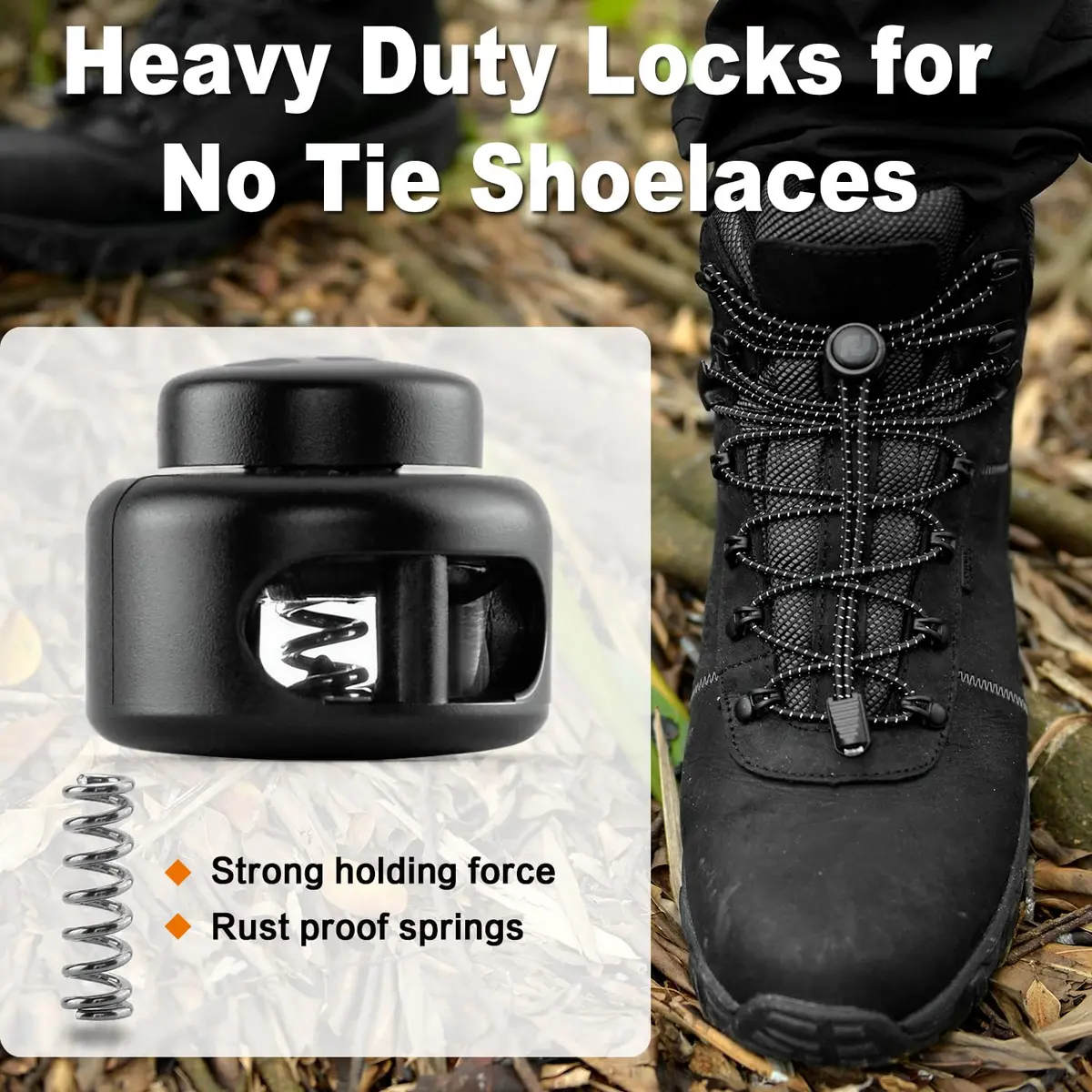RJ-Sport Grey Shoelace - Premium Cord Locks for Kids & Adults, 1 Size - view 4