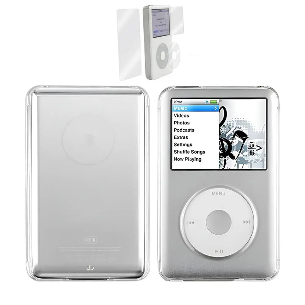 BestforYou Clear Hard Snap-on Case Cover for Apple iPod Classic 6th 7th 80GB, 120GB, 160GB | Thin 10.5mm Version with Screen Protector - main product image