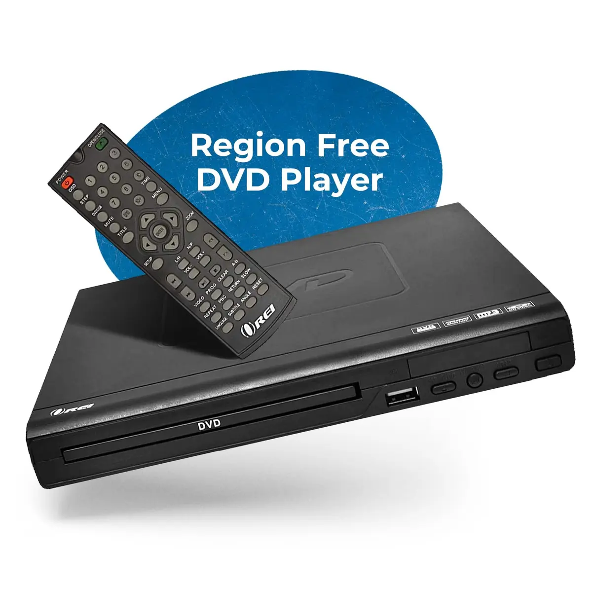 OREI Region Free HDMI DVD Player - Supports 1080P, Multi Zone, Compact, USB Input, Worldwide Voltage - view 3