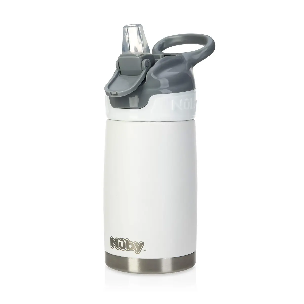 Nuby Thirsty Kids No Spill Flip-It Reflex Stainless Steel Travel Cup 300ml (10.1 Oz) | Insulated for 10 Hours - main product image