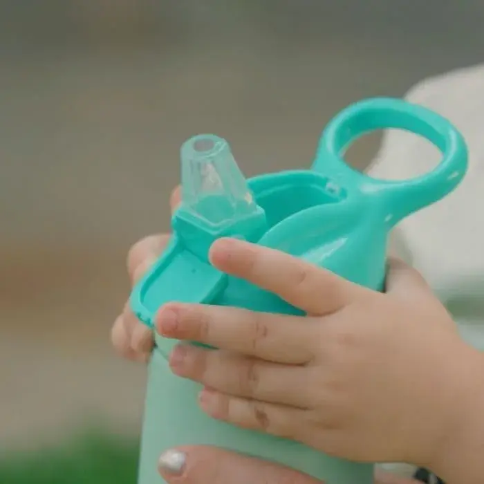 Nuby Thirsty Kids No Spill Flip-It Reflex Stainless Steel Travel Cup 300ml (10.1 Oz) | Insulated for 10 Hours - view 5
