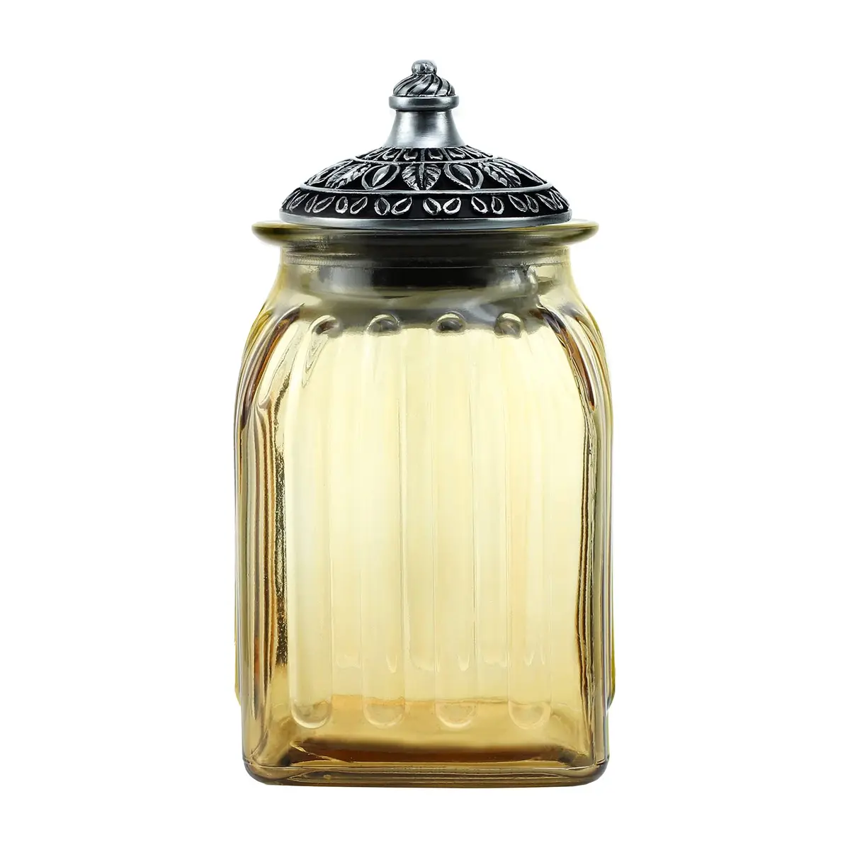 SOCOSY Vintage Crystal Glass Candy Jar with Lid 30 oz | Elegant Kitchen Storage & Wedding Gift - view 2