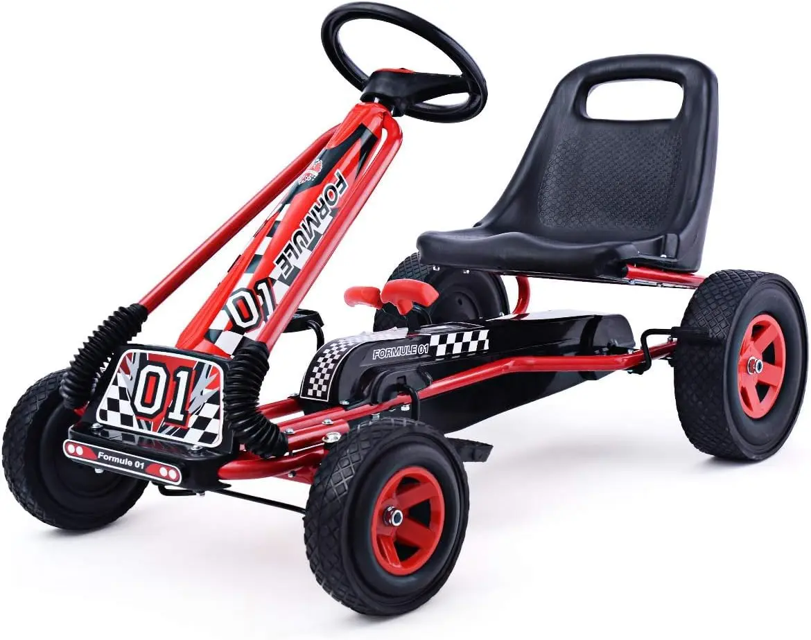 HONEY JOY Go Kart for Kids 4 Wheel Off-Road Pedal Ride On | Adjustable Seat & Safety - view 9