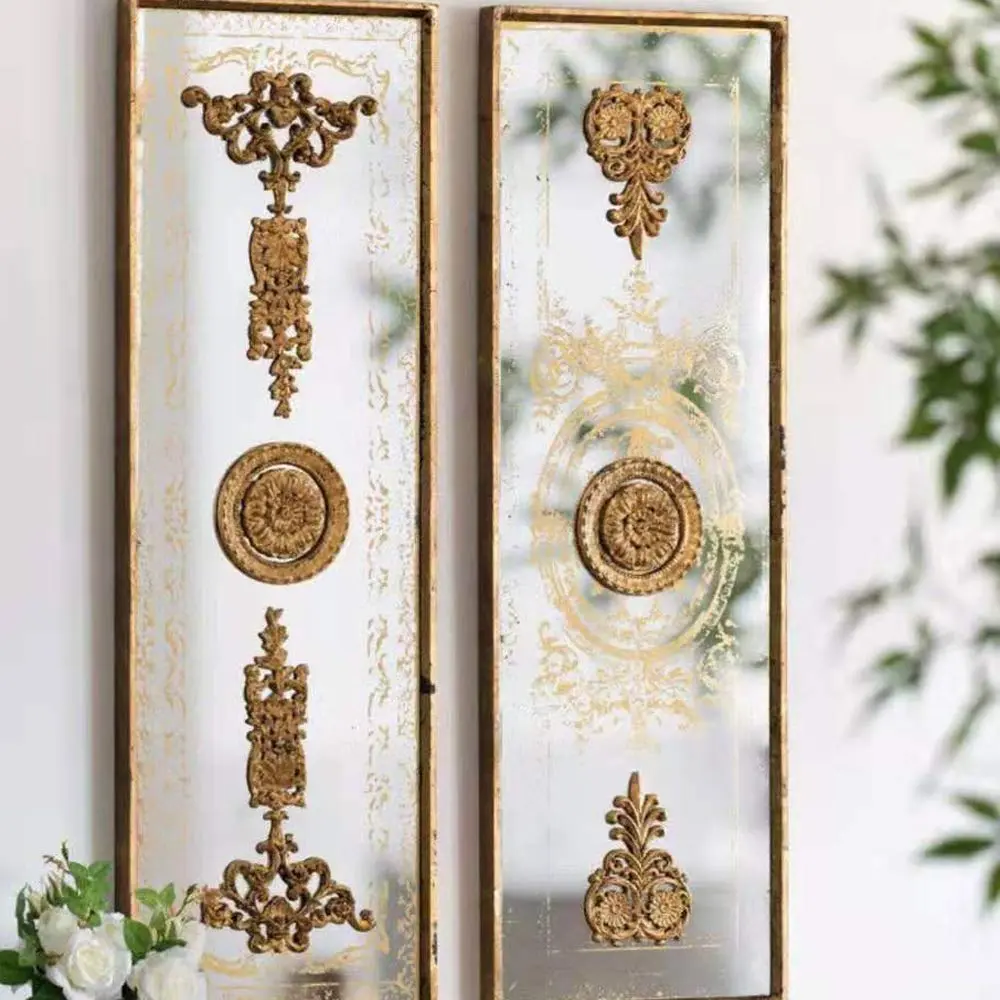 Beoot Unpainted Wood Carved Corner Furniture Onlay Applique 30x19cm (11.81x7.48inch) | European Style Floral Wood Carving - view 5