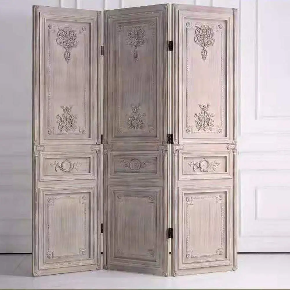 Beoot Unpainted Wood Carved Corner Furniture Onlay Applique 30x19cm (11.81x7.48inch) | European Style Floral Wood Carving - view 6