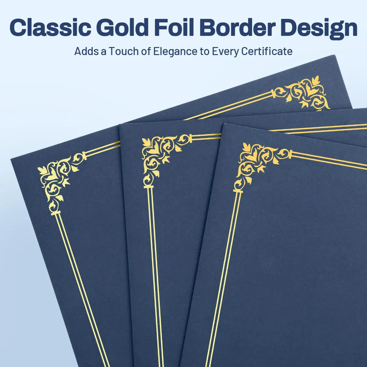 SUNEE Certificate Holders Navy Blue 30 Packs | Letter Size 8.5x11 Certificates - view 2