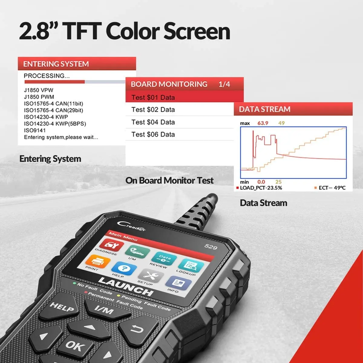 LAUNCH CR529 Full OBD2 Function Diagnostic Tool | Supports All Vehicles 1996+ with Lifetime Updates - view 8