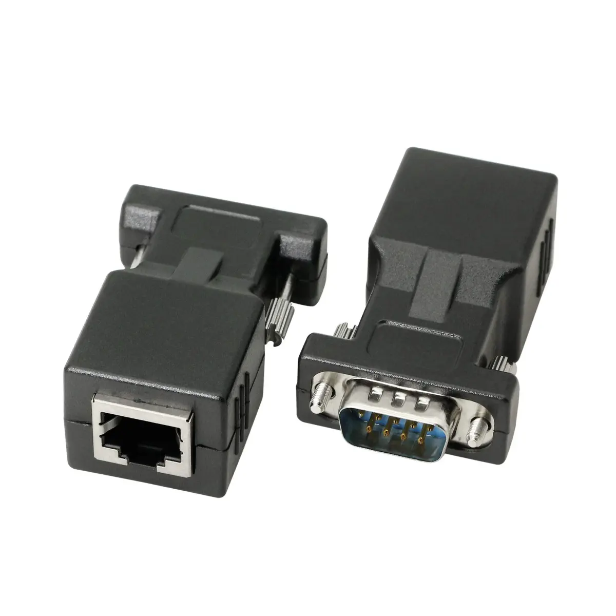 XMSJSIY DB9 RS232 to RJ45 Extender Adapter (2-Pack, 66ft/20m) | Extends Serial Data Over Cat5e/Cat6 - view 3