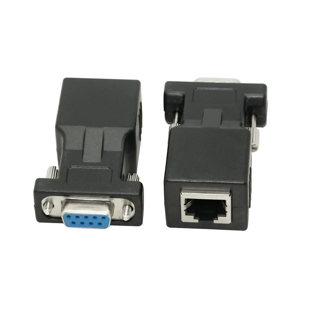 XMSJSIY DB9 RS232 to RJ45 Extender Adapter (2-Pack, 66ft/20m) | Extends Serial Data Over Cat5e/Cat6 - view 4