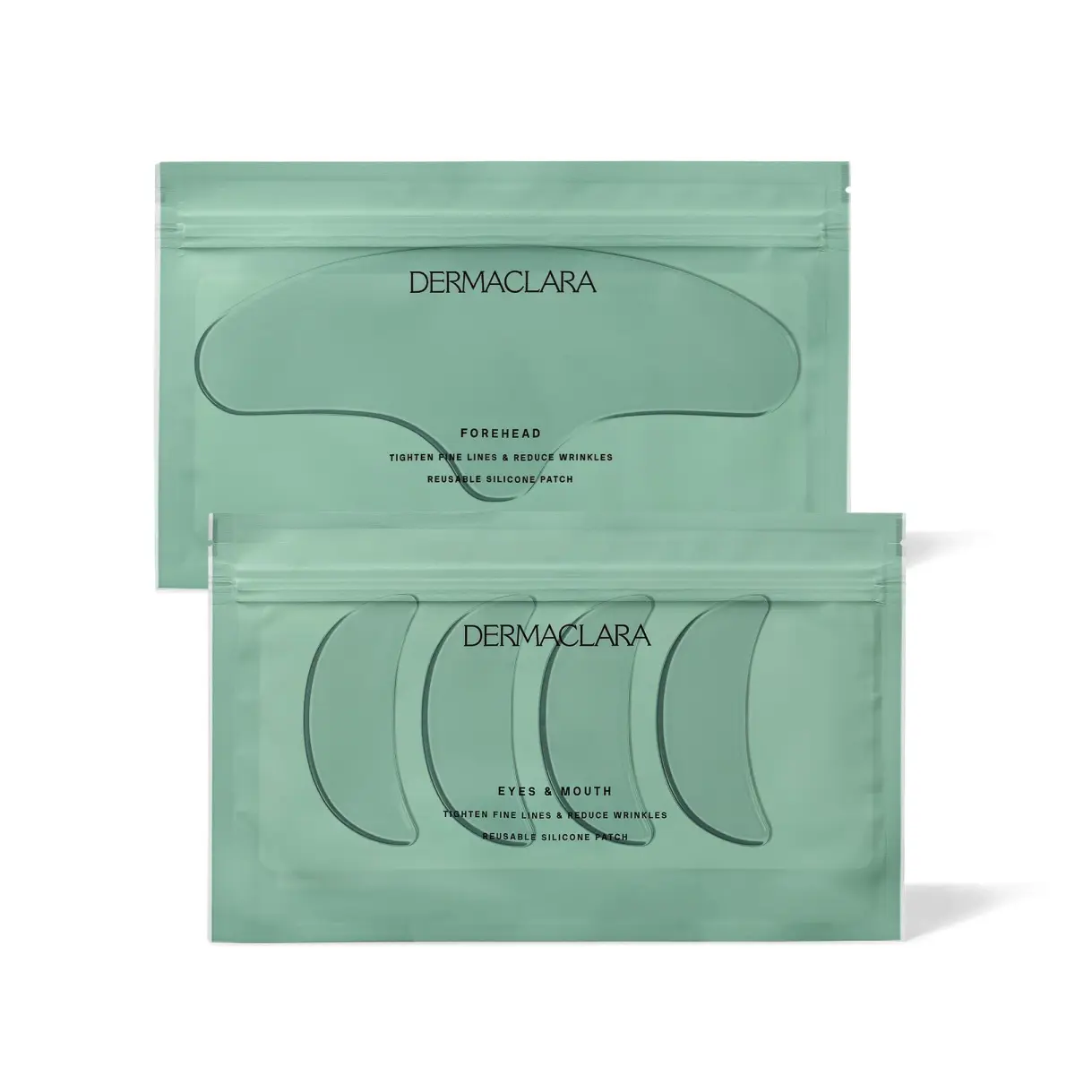 Dermaclara Silicone Patch Eyes & Forehead Kit | Reusable Overnight Wrinkle Pads for Frown & Smile Lines (1 Kit) - main product image