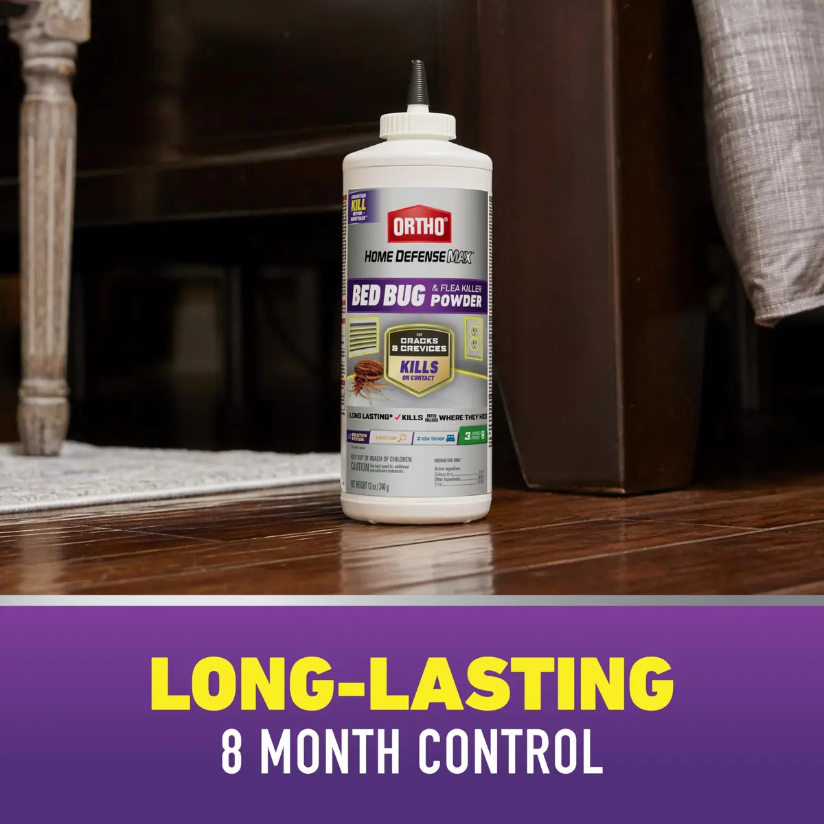 Ortho Home Defense Max Bed Bug & Flea Killer Powder 12 oz (340 g) | Kills Bed Bugs & Fleas on Contact - view 5