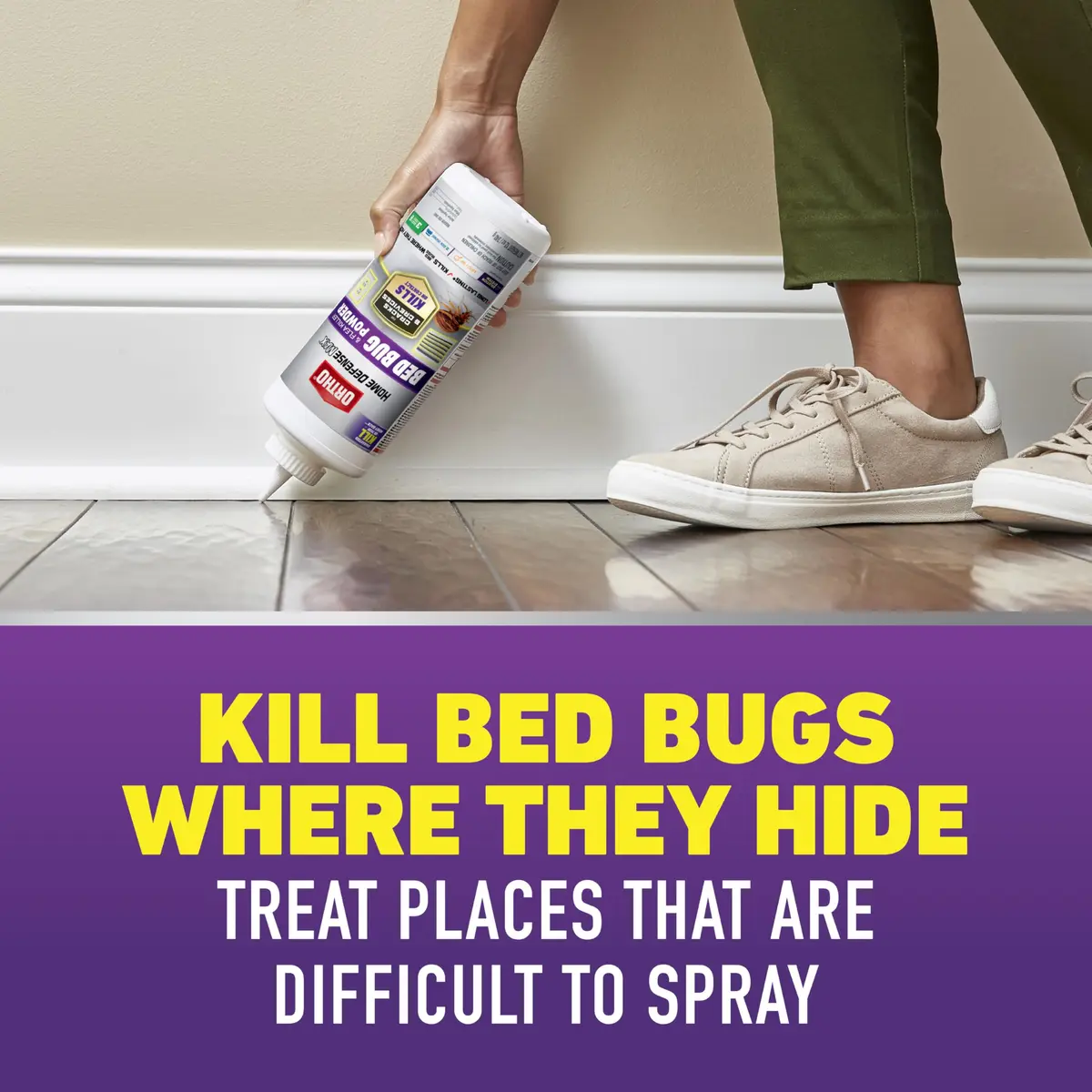 Ortho Home Defense Max Bed Bug & Flea Killer Powder 12 oz (340 g) | Kills Bed Bugs & Fleas on Contact - view 4