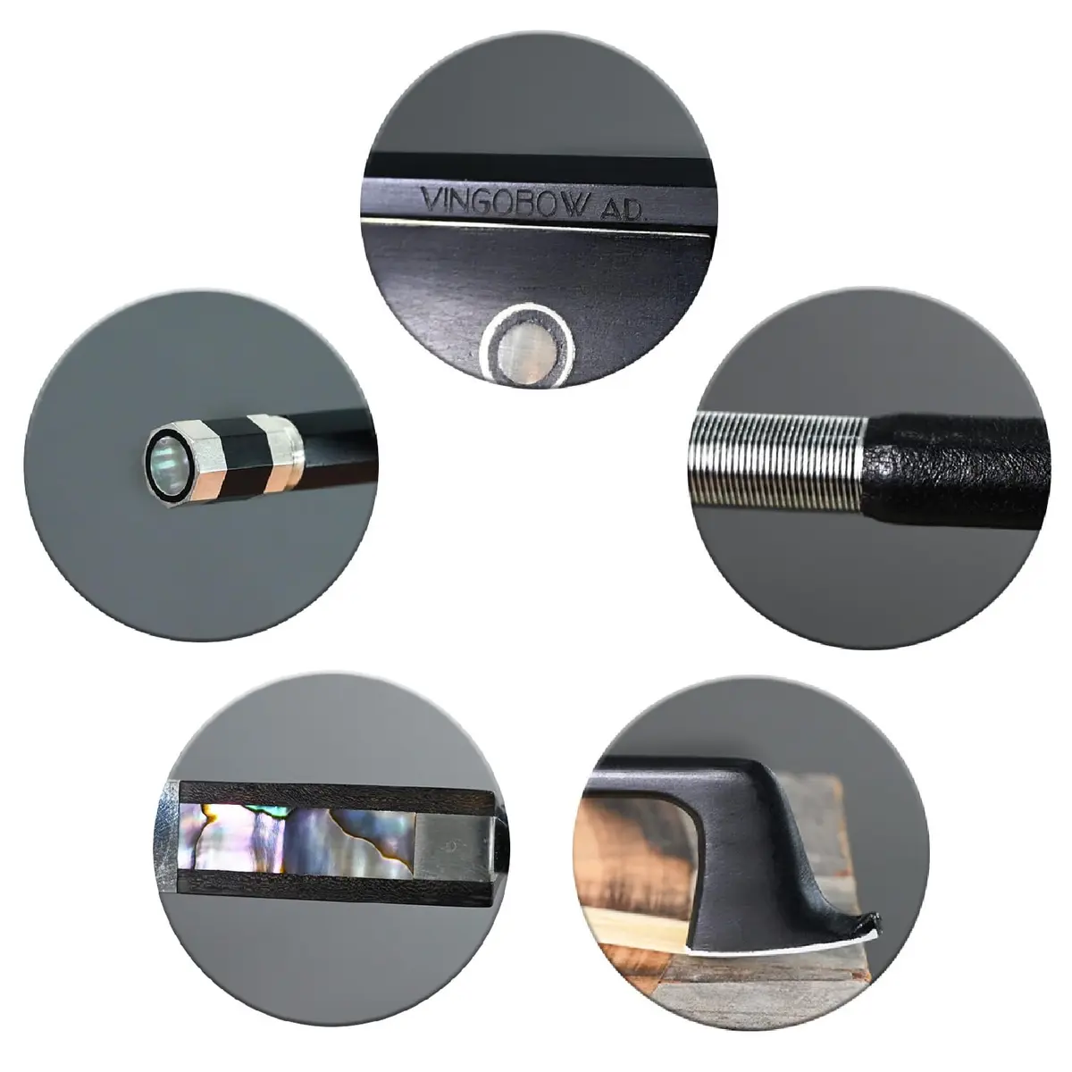 VINGOBOW 100V Carbon Fiber Violin Bow Full 4/4 Size | Advanced Performance, Warm Clear Tone - view 4