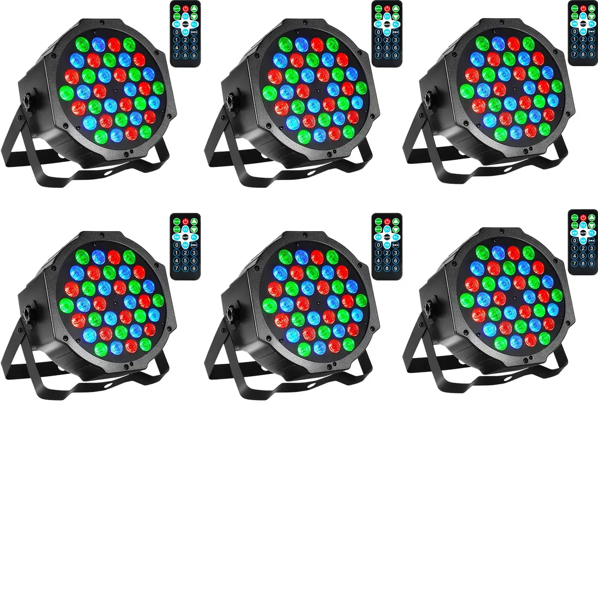 Litake 36 LED Stage Lights | Sound Activated DJ Par Lights for Events & Weddings - main product image