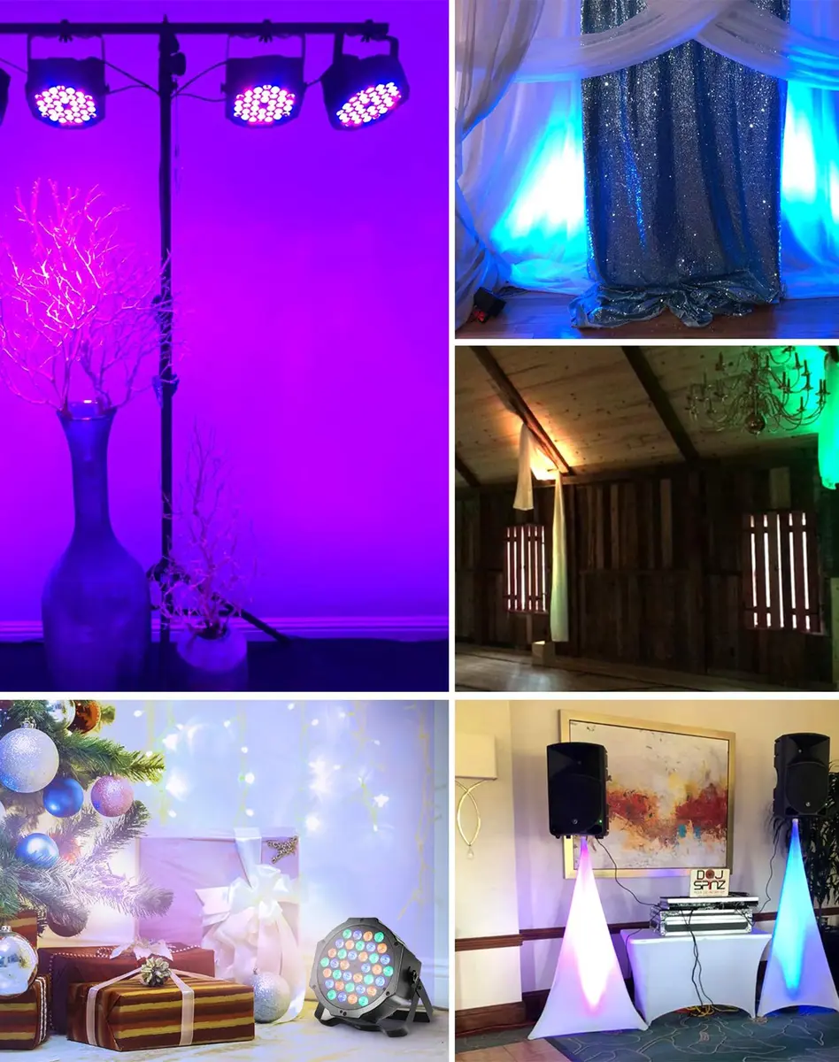 Litake 36 LED Stage Lights | Sound Activated DJ Par Lights for Events & Weddings - view 8