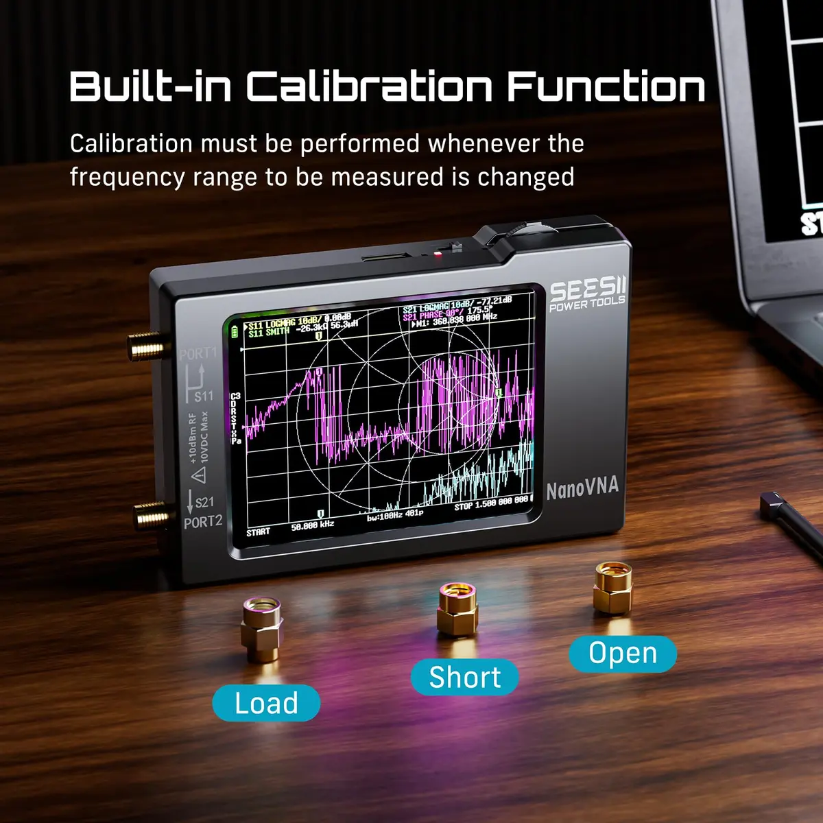 Seesii Nanovna-H Vector Network Analyzer,HW3.7 9KHz-1.5GHz, Portable Antenna & RF Test Tool - view 6