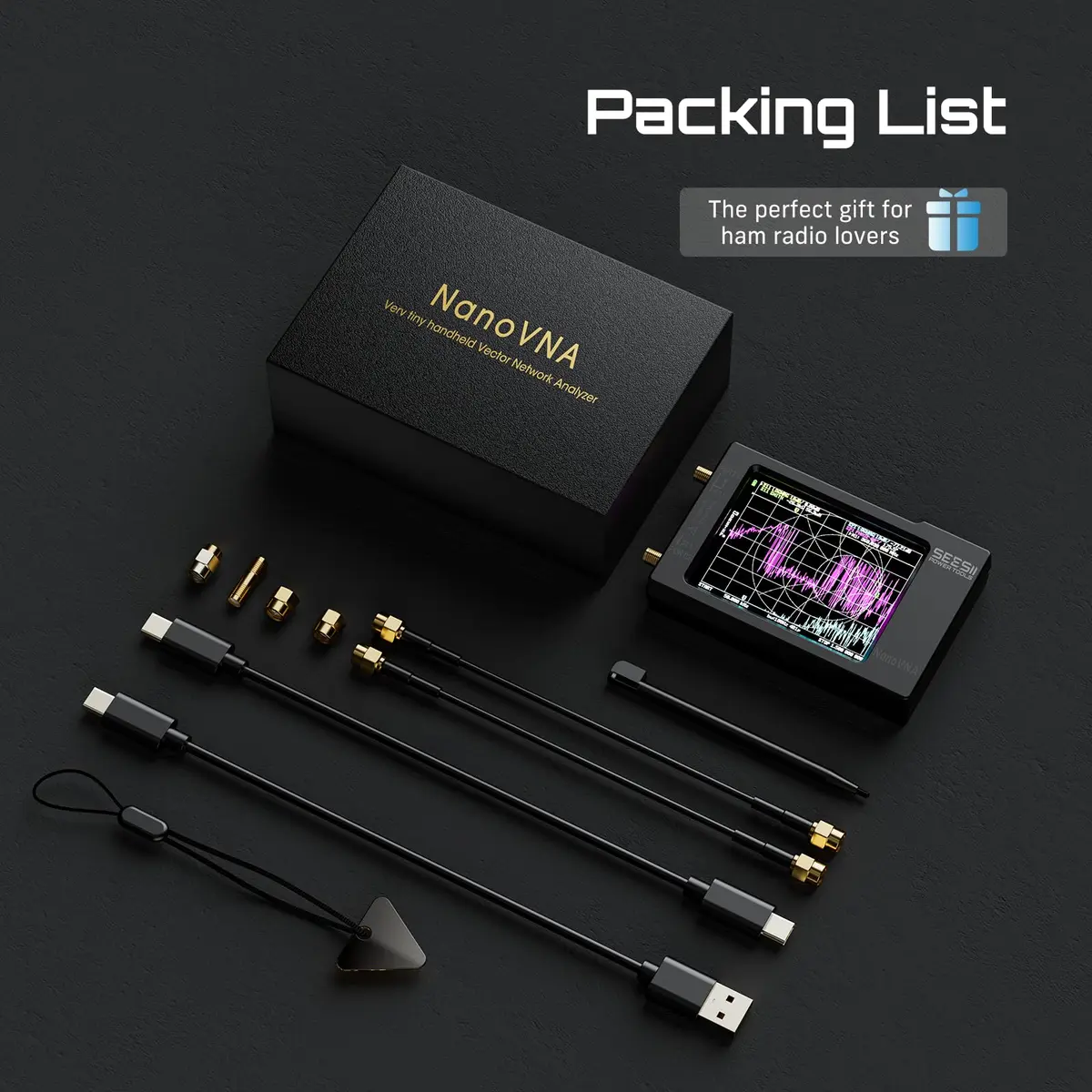 Seesii Nanovna-H Vector Network Analyzer,HW3.7 9KHz-1.5GHz, Portable Antenna & RF Test Tool - view 8