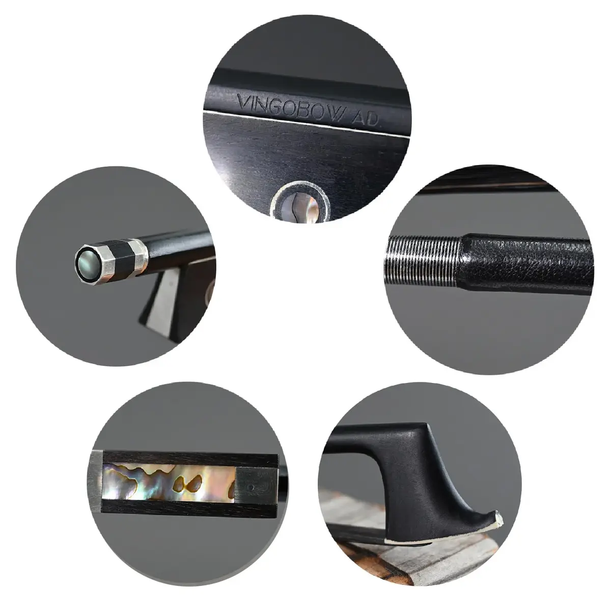VINGOBOW Carbon Fiber Violin Bow 4/4 Size | Powerful & Wild Tone, 60g Lightweight - view 3