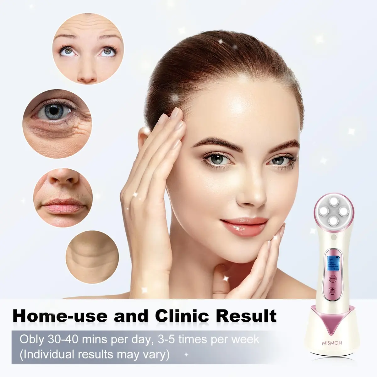 MiSMON High Frequency Facial Machine Light Theraphy Micro-Current Device, 5 in 1 Multifunctional Facial Massager for Face | Skin Care & Light Therapy - view 5