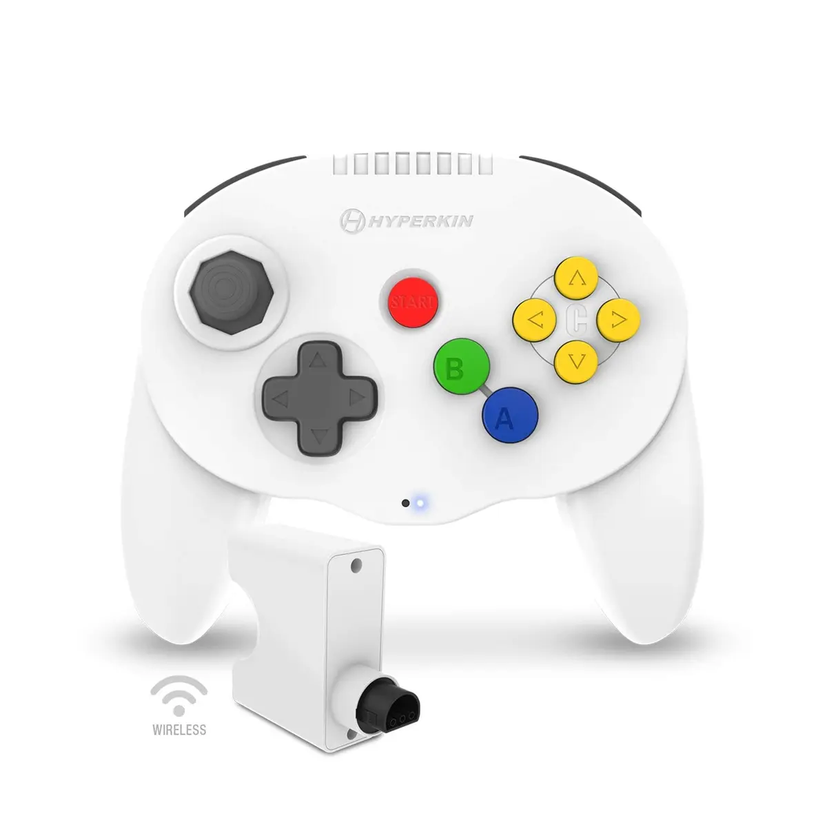 Hyperkin Admiral Wireless BT Controller for Nintendo 64 | Ergonomic, High-Performance, 6-Hour Battery (White) - view 3