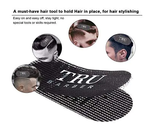 TRU BARBER Hair Grippers 3 Colors Bundle Pack 6 pcs | Salon & Barber Hair Clips for Styling (Red/White/Black) - view 2