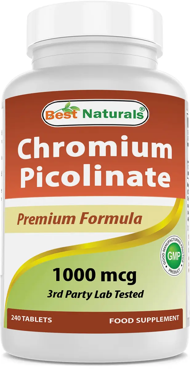 Best Naturals Chromium Picolinate 1000 mcg | Supports Metabolism & Blood Sugar (100-120 chars) - main product image