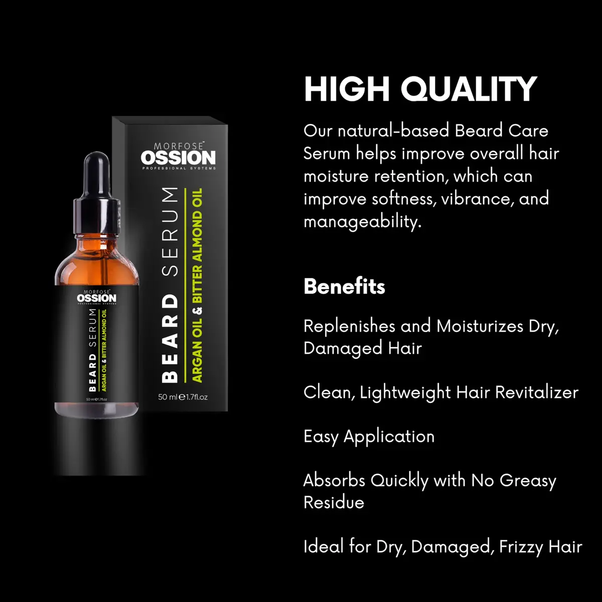 Morfose Ossion Beard Growth Serum for Men | Fast Absorbing Follicle Treatment 50 ml - view 4