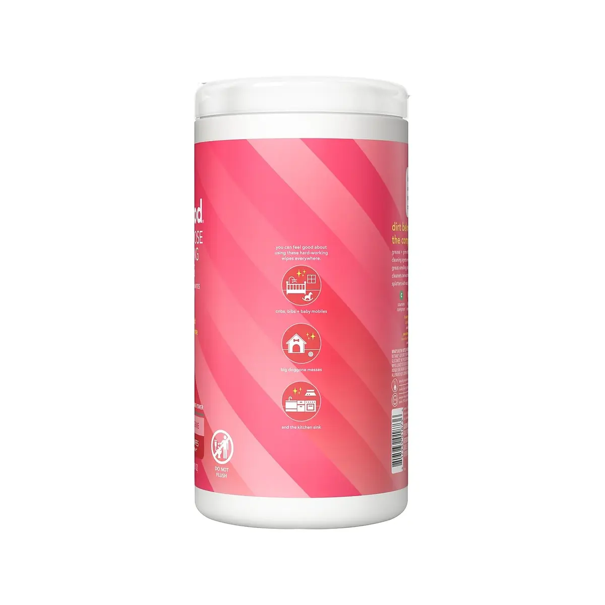 Method All-Purpose Cleaning Wipes, Pink Grapefruit, 70 Count | Compostable Plant-Based Formula - view 3