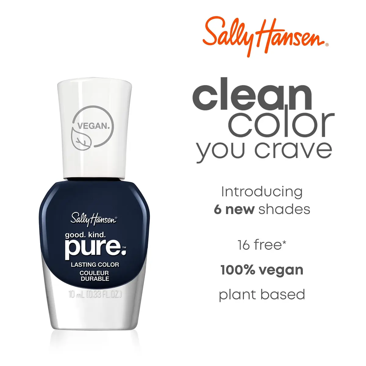 Sally Hansen Good. Kind. Pure. Vegan Nail Polish 0.33 Fl Oz | Plant-Based, 16-Free, Shiny, Long-Lasting - view 4