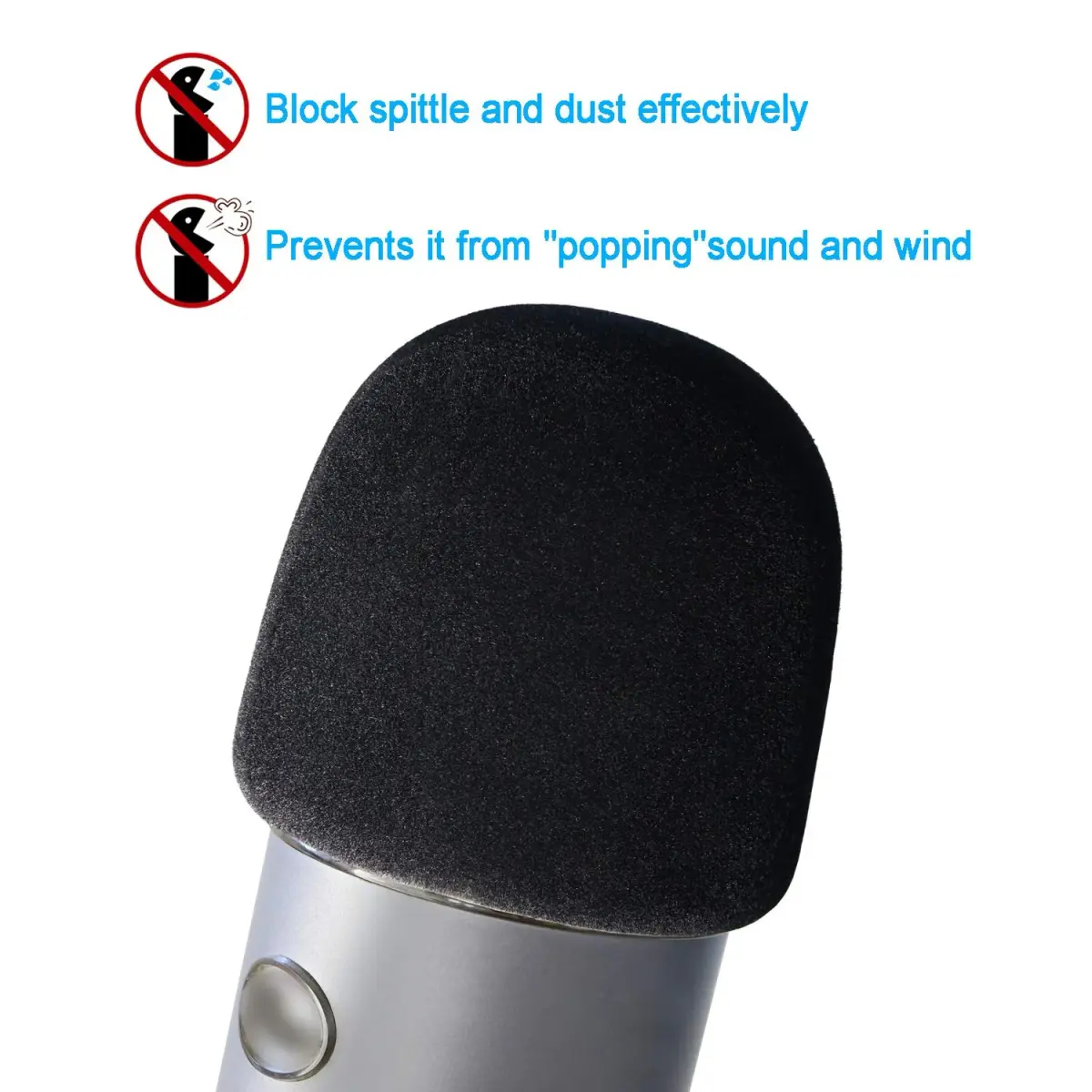 YOUSHARES Blue Yeti Windscreen with Flocking Surface | Professional Mic Pop Filter for Blue Yeti & Yeti Pro Microphones - view 5