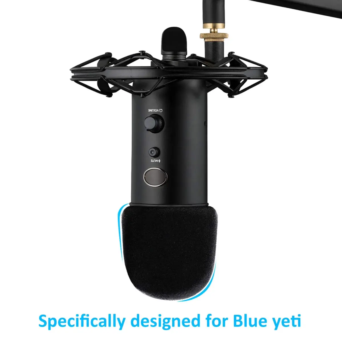 YOUSHARES Blue Yeti Windscreen with Flocking Surface | Professional Mic Pop Filter for Blue Yeti & Yeti Pro Microphones - view 6