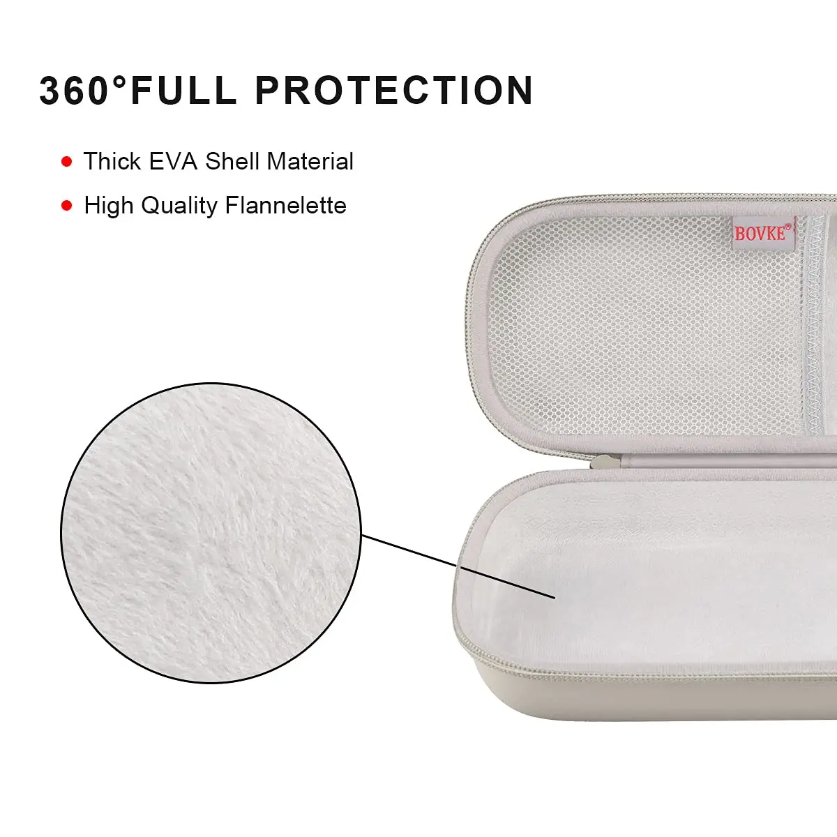 BOVKE Travel Carrying Case Compatible with 3M Littmann Classic III, Lightweight II S.E, MDF Acoustica Deluxe Stethoscopes – Extra Room for Accessories, Grey | Portable & Durable - view 4