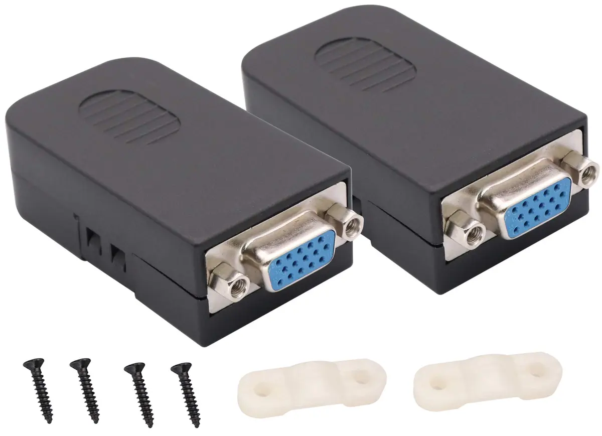 AAOTOKK VGA Screw Terminal Block Adapter Female to Female 15+1 Pin 2-Pack | Connects VGA Devices to Screw Terminals - view 5