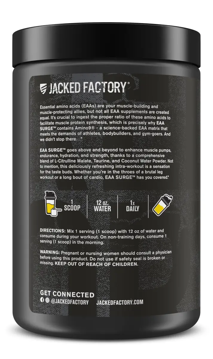 Jacked Factory EAA Surge Essential Amino Acids Powder | Supports Muscle Growth & Recovery in India - view 6