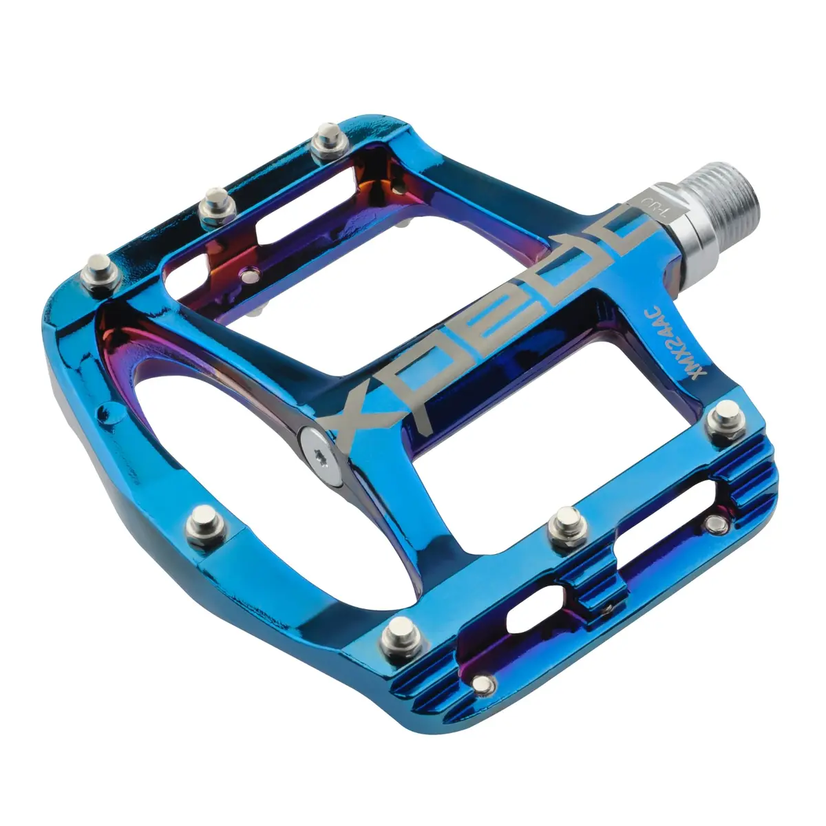 Xpedo Spry Flat Bike Pedals 101x106mm | Ultralight Magnesium, Blue Ray, 28 Pins - view 2