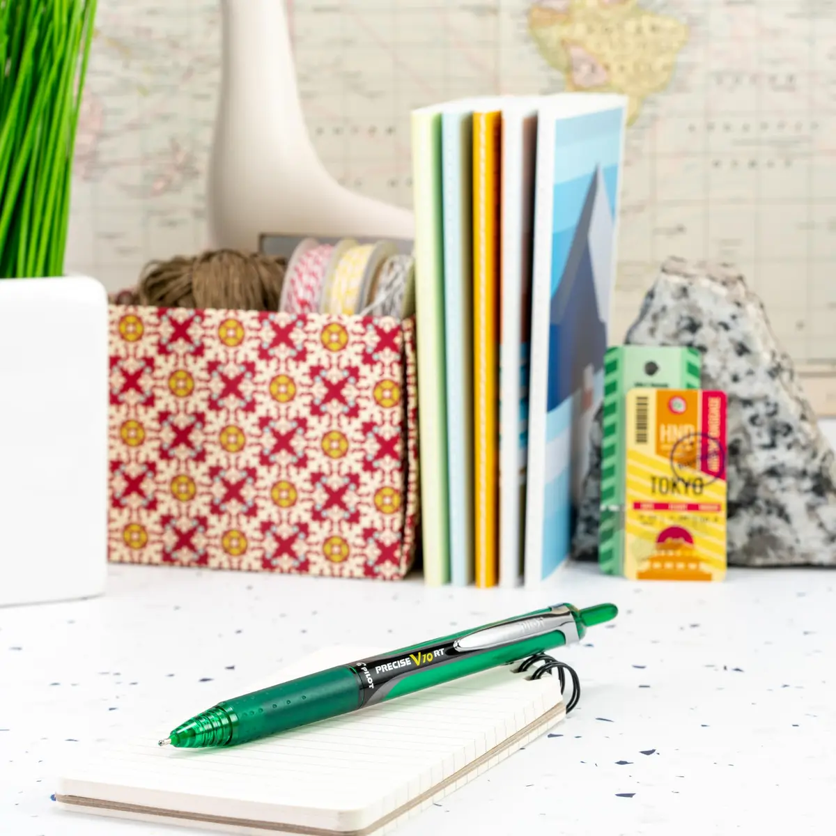 PILOT Precise V10 RT Retractable Ball Pens, 1.0mm Bold Point, Green, 12-Pack | Smooth Writing Liquid Ink - view 4