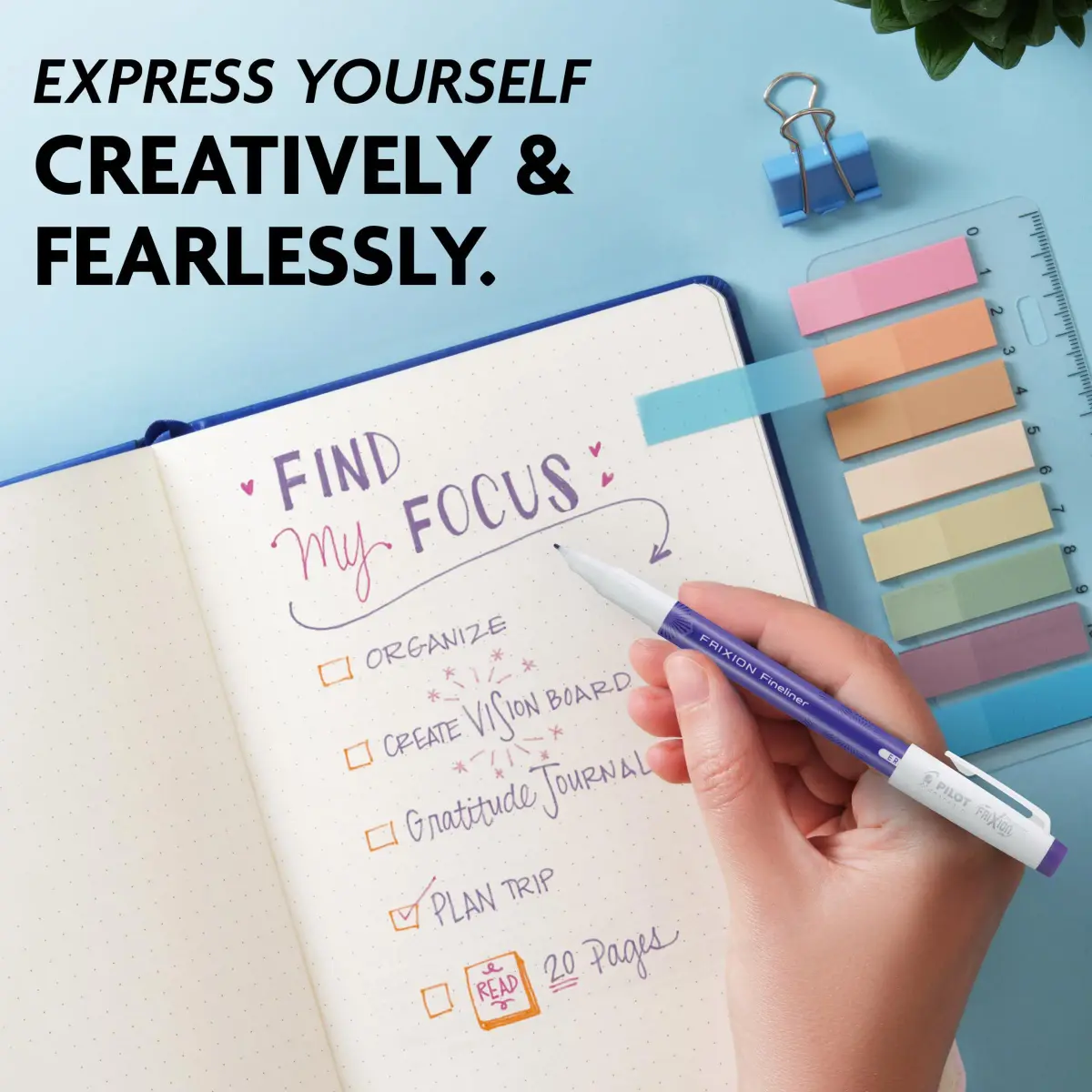 PILOT FriXion Fineliner Erasable Marker Pens, Fine Point 0.7 mm, Assorted 10 Colors | Acid-Free & Fade-Resistant - view 7